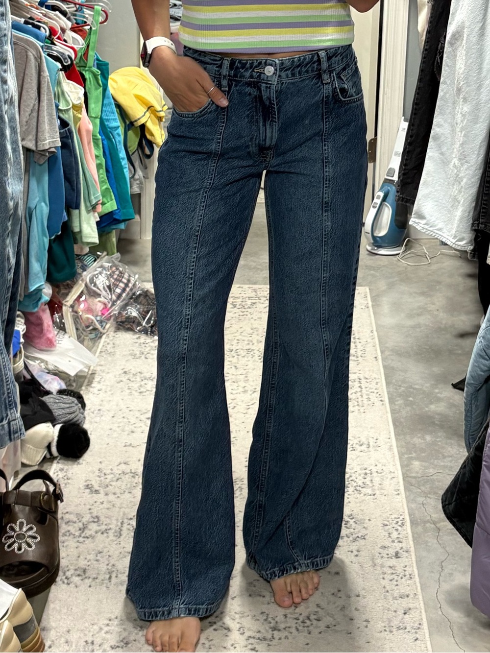 Free People We The Free Wallflower Wide-Leg Jeans - Picture 4 of 15
